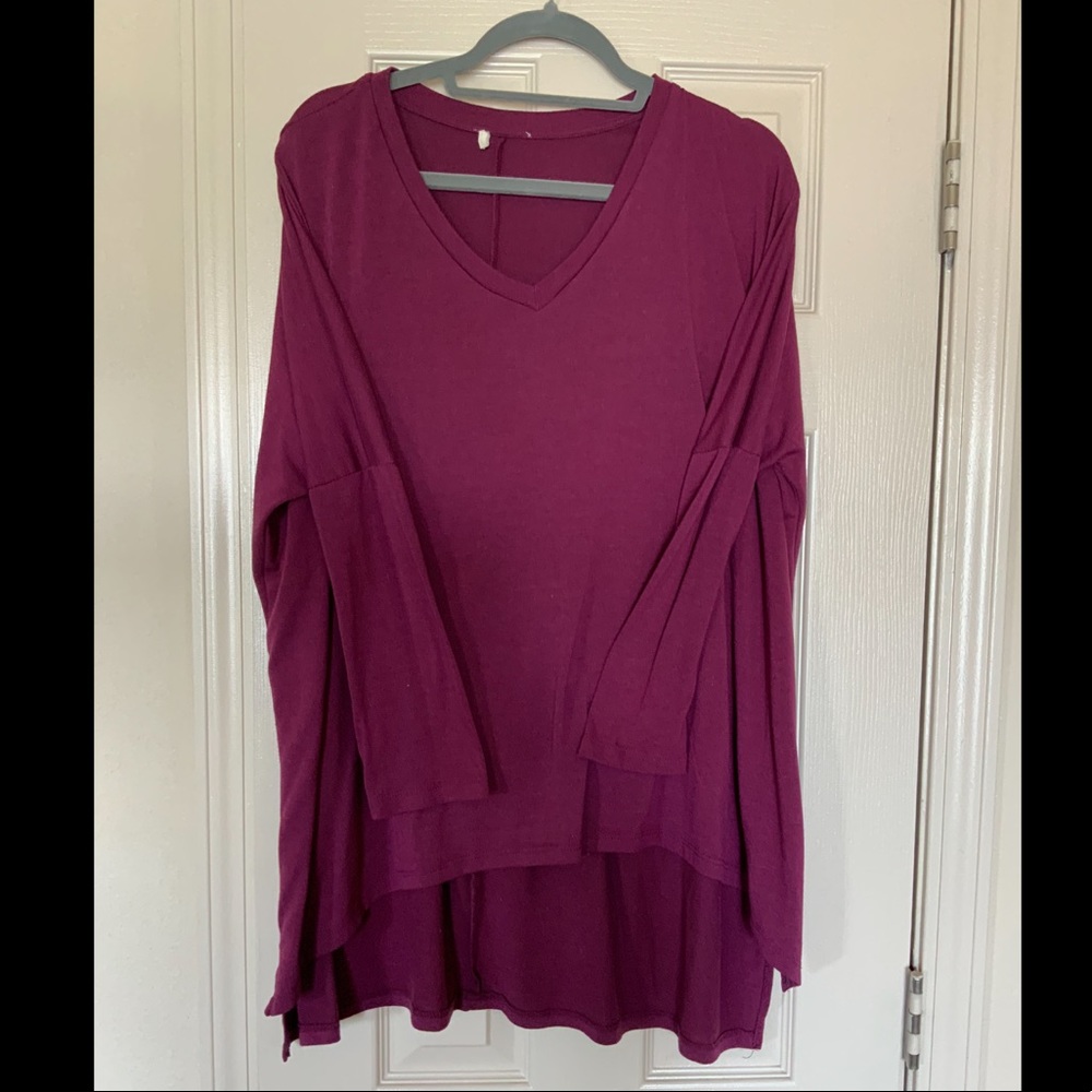 Plum High Low Shirt